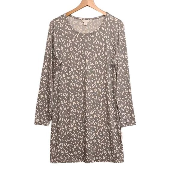 Charter Club Intimates Sleepshirt Womens Medium Animal Print Nightgown - Picture 1 of 5